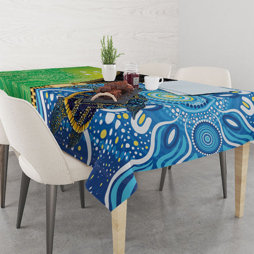 Australian South Sea Islanders National Recognition Day Tablecloth Aussie Sugar Cane Turtle Aboriginal Style