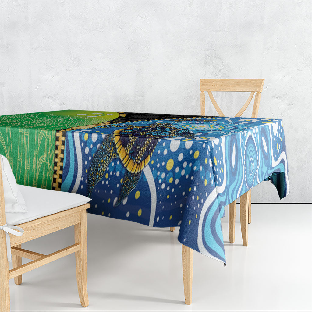 Australian South Sea Islanders National Recognition Day Tablecloth Aussie Sugar Cane Turtle Aboriginal Style