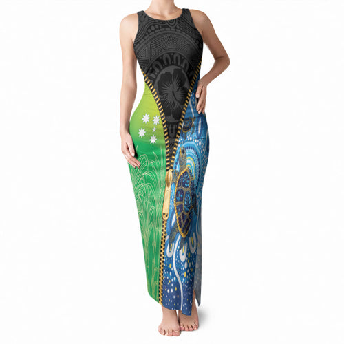Australian South Sea Islanders National Recognition Day Tank Maxi Dress Aussie Sugar Cane Turtle Aboriginal Style