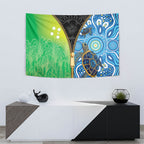 Australian South Sea Islanders National Recognition Day Tapestry Aussie Sugar Cane Turtle Aboriginal Style