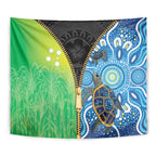 Australian South Sea Islanders National Recognition Day Tapestry Aussie Sugar Cane Turtle Aboriginal Style