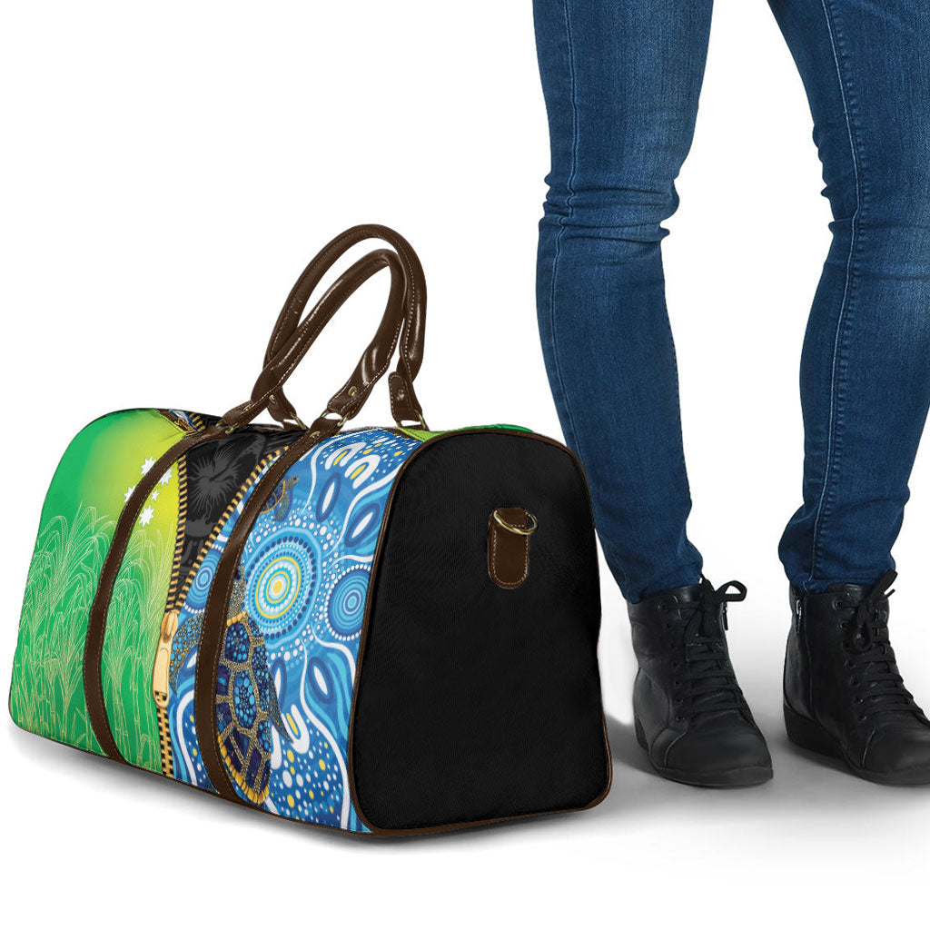 Australian South Sea Islanders National Recognition Day Travel Bag Aussie Sugar Cane Turtle Aboriginal Style