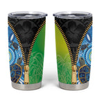 Australian South Sea Islanders National Recognition Day Tumbler Cup Aussie Sugar Cane Turtle Aboriginal Style