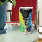 Australian South Sea Islanders National Recognition Day Tumbler Cup Aussie Sugar Cane Turtle Aboriginal Style