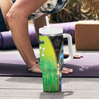 Australian South Sea Islanders National Recognition Day Tumbler With Handle Aussie Sugar Cane Turtle Aboriginal Style