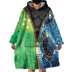 Australian South Sea Islanders National Recognition Day Wearable Blanket Hoodie Aussie Sugar Cane Turtle Aboriginal Style