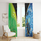 Australian South Sea Islanders National Recognition Day Window Curtain Aussie Sugar Cane Turtle Aboriginal Style