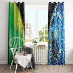 Australian South Sea Islanders National Recognition Day Window Curtain Aussie Sugar Cane Turtle Aboriginal Style