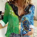 Australian South Sea Islanders National Recognition Day Women Casual Shirt Aussie Sugar Cane Turtle Aboriginal Style