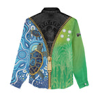 Australian South Sea Islanders National Recognition Day Women Casual Shirt Aussie Sugar Cane Turtle Aboriginal Style