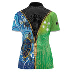 Australian South Sea Islanders National Recognition Day Women Polo Shirt Aussie Sugar Cane Turtle Aboriginal Style