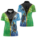 Australian South Sea Islanders National Recognition Day Women Polo Shirt Aussie Sugar Cane Turtle Aboriginal Style