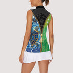 Australian South Sea Islanders National Recognition Day Women Sleeveless Polo Shirt Aussie Sugar Cane Turtle Aboriginal Style