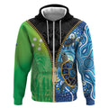 Australian South Sea Islanders National Recognition Day Zip Hoodie Aussie Sugar Cane Turtle Aboriginal Style