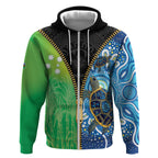 Australian South Sea Islanders National Recognition Day Zip Hoodie Aussie Sugar Cane Turtle Aboriginal Style