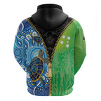 Australian South Sea Islanders National Recognition Day Zip Hoodie Aussie Sugar Cane Turtle Aboriginal Style