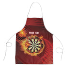 Personalised Darts New Zealand Apron Silver Fern Red Color
