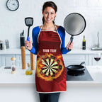 Personalised Darts New Zealand Apron Silver Fern Red Color