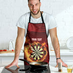 Personalised Darts New Zealand Apron Silver Fern Red Color