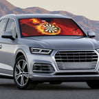 Personalised Darts New Zealand Auto Sun Shade Silver Fern Red Color