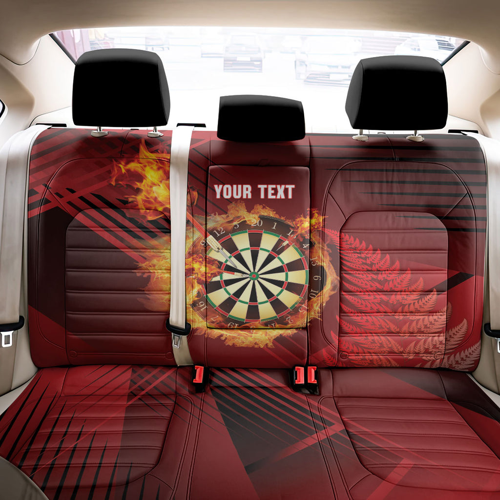 Personalised Darts New Zealand Back Car Seat Cover Silver Fern Red Color