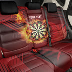 Personalised Darts New Zealand Back Car Seat Cover Silver Fern Red Color