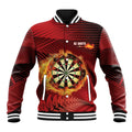 Personalised Darts New Zealand Baseball Jacket Silver Fern Red Color