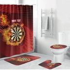 Personalised Darts New Zealand Bathroom Set Silver Fern Red Color