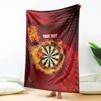 Personalised Darts New Zealand Blanket Silver Fern Red Color