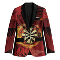 Personalised Darts New Zealand Blazer Silver Fern Red Color