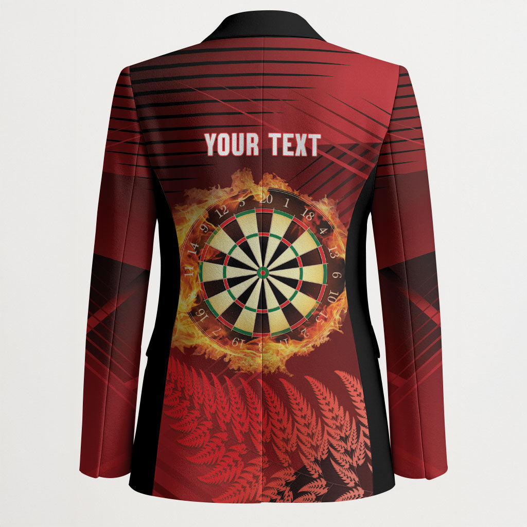 Personalised Darts New Zealand Blazer Silver Fern Red Color