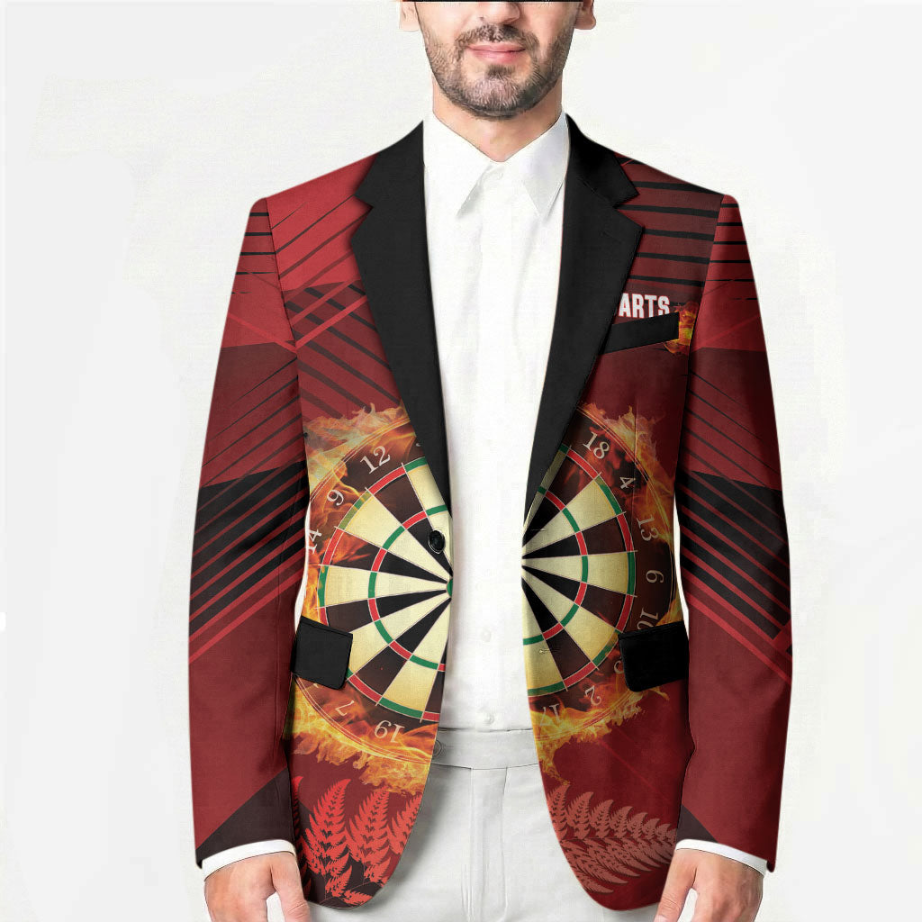 Personalised Darts New Zealand Blazer Silver Fern Red Color