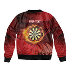 Personalised Darts New Zealand Bomber Jacket Silver Fern Red Color