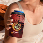Personalised Darts New Zealand 4 in 1 Can Cooler Tumbler Silver Fern Red Color