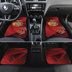 Personalised Darts New Zealand Car Mats Silver Fern Red Color