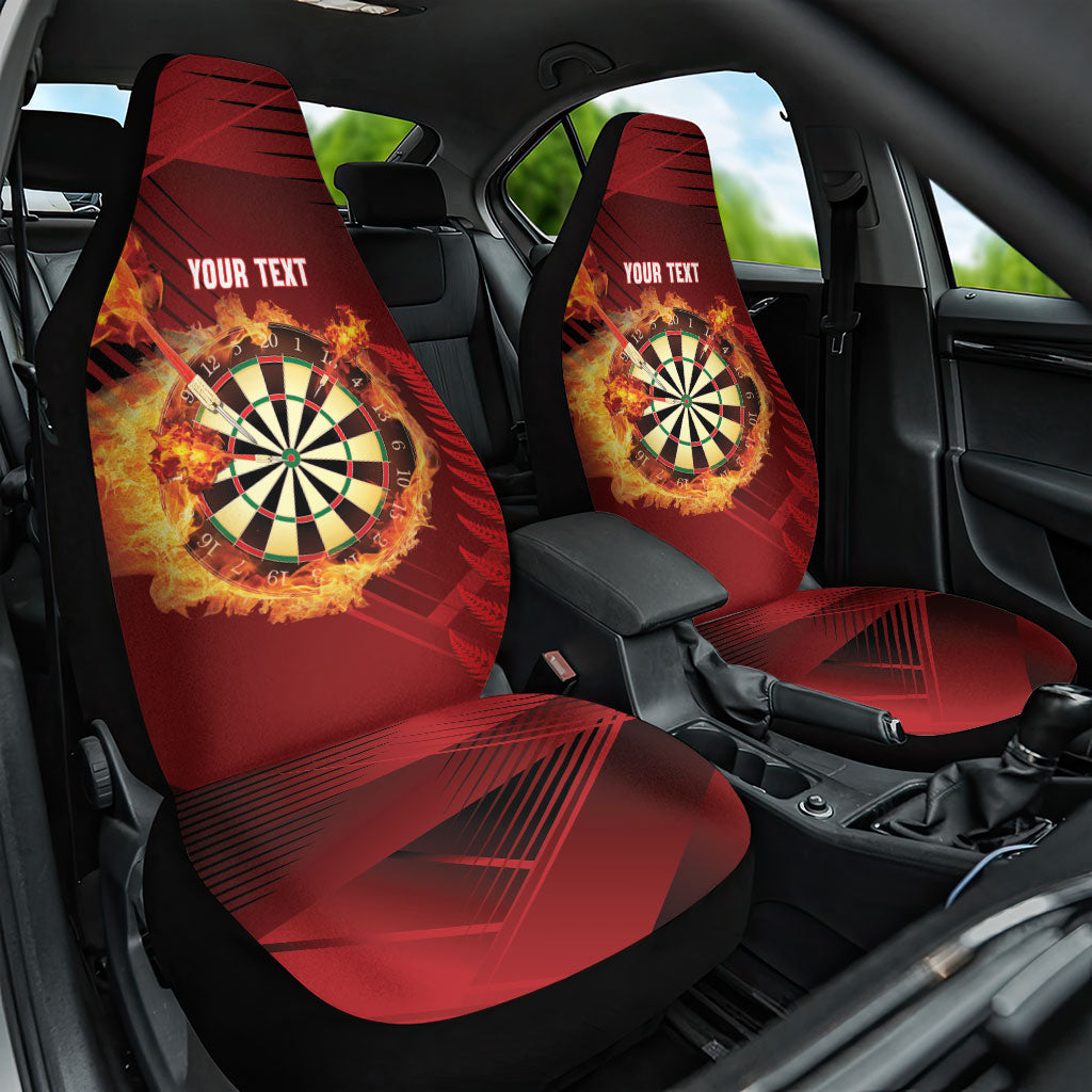 Personalised Darts New Zealand Car Seat Cover Silver Fern Red Color