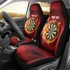 Personalised Darts New Zealand Car Seat Cover Silver Fern Red Color