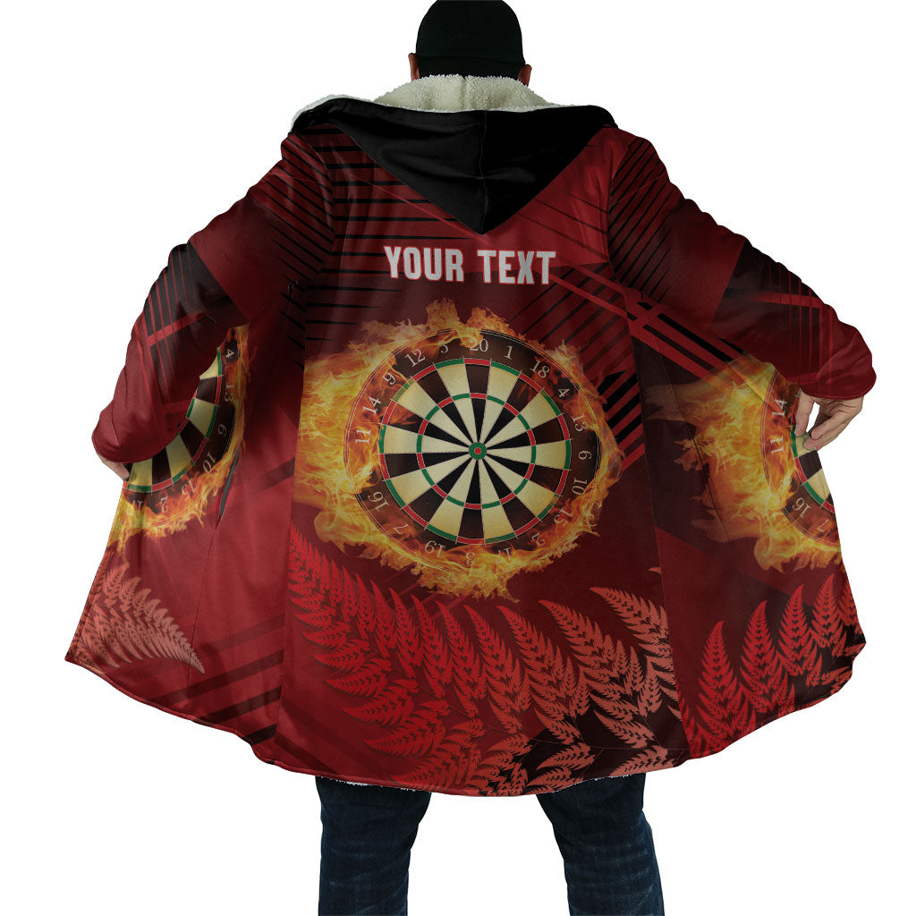 Personalised Darts New Zealand Cloak Silver Fern Red Color