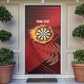 Personalised Darts New Zealand Door Cover Silver Fern Red Color