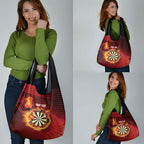 Personalised Darts New Zealand Grocery Bag Silver Fern Red Color