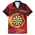Personalised Darts New Zealand Hawaiian Shirt Silver Fern Red Color