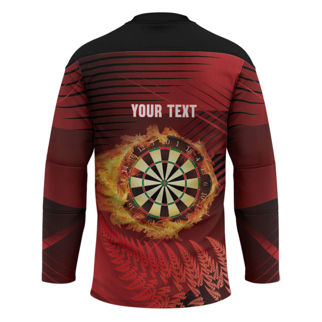 Personalised Darts New Zealand Hockey Jersey Silver Fern Red Color