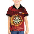 Personalised Darts New Zealand Kid Hawaiian Shirt Silver Fern Red Color