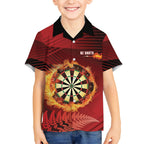 Personalised Darts New Zealand Kid Hawaiian Shirt Silver Fern Red Color