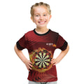 Personalised Darts New Zealand Kid T Shirt Silver Fern Red Color