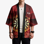 Personalised Darts New Zealand Kimono Silver Fern Red Color