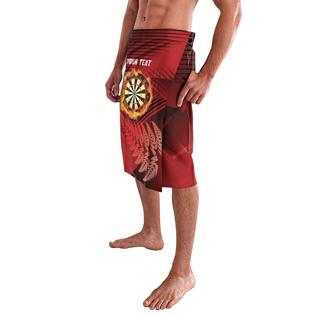 Personalised Darts New Zealand Lavalava Silver Fern Red Color
