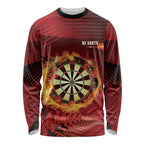 Personalised Darts New Zealand Long Sleeve Shirt Silver Fern Red Color