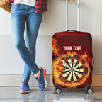 Personalised Darts New Zealand Luggage Cover Silver Fern Red Color