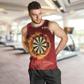 Personalised Darts New Zealand Men Tank Top Silver Fern Red Color